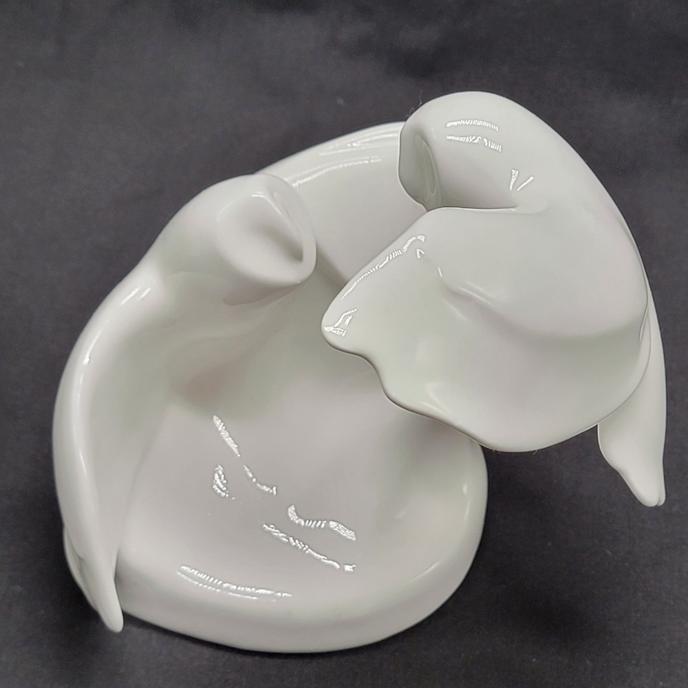 Royal Doulton Images Of Nature Twilight Owls Vintage 6 1/2" H White Barn Owls - Picture 2 of 6